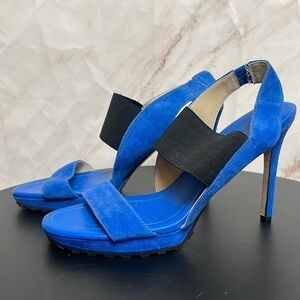 Via Spiga Suede Heel Lug Soles Sandals